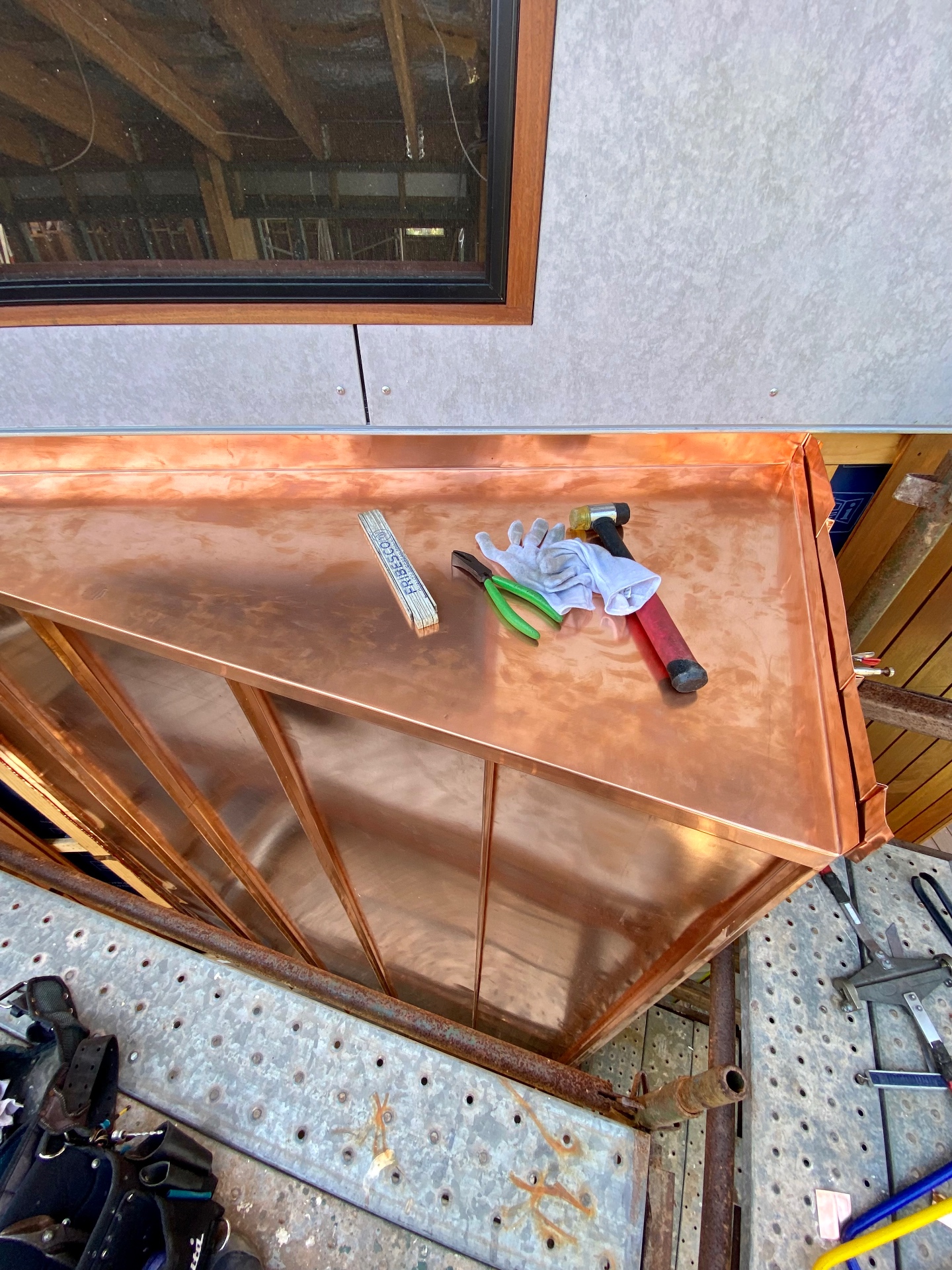 Envelope Fold Capping Detail — Bespoke flashing in In progress