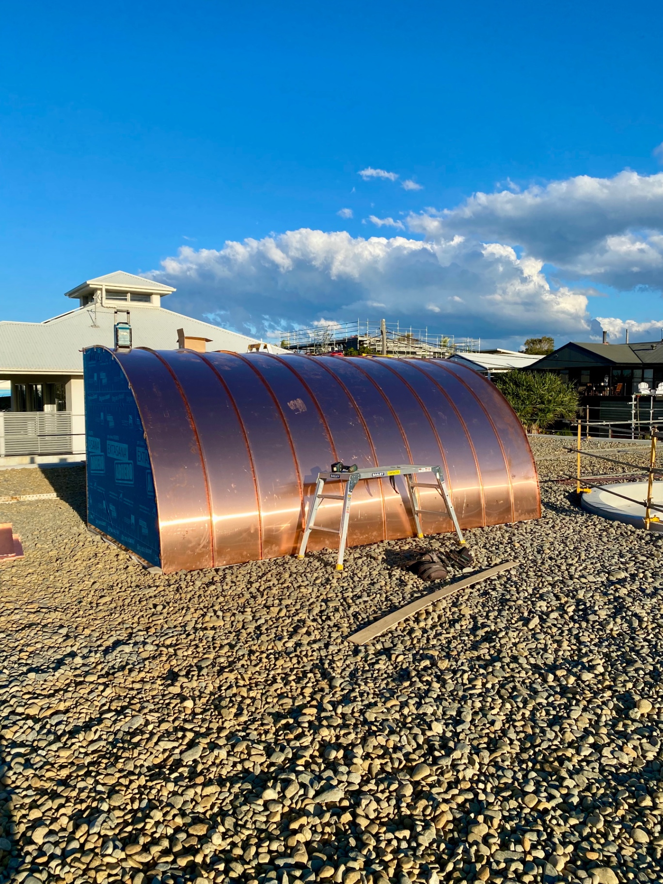 Arrawarra Headland — Copper Vault — Copper curved roof in Arrawarra Headland, NSW
